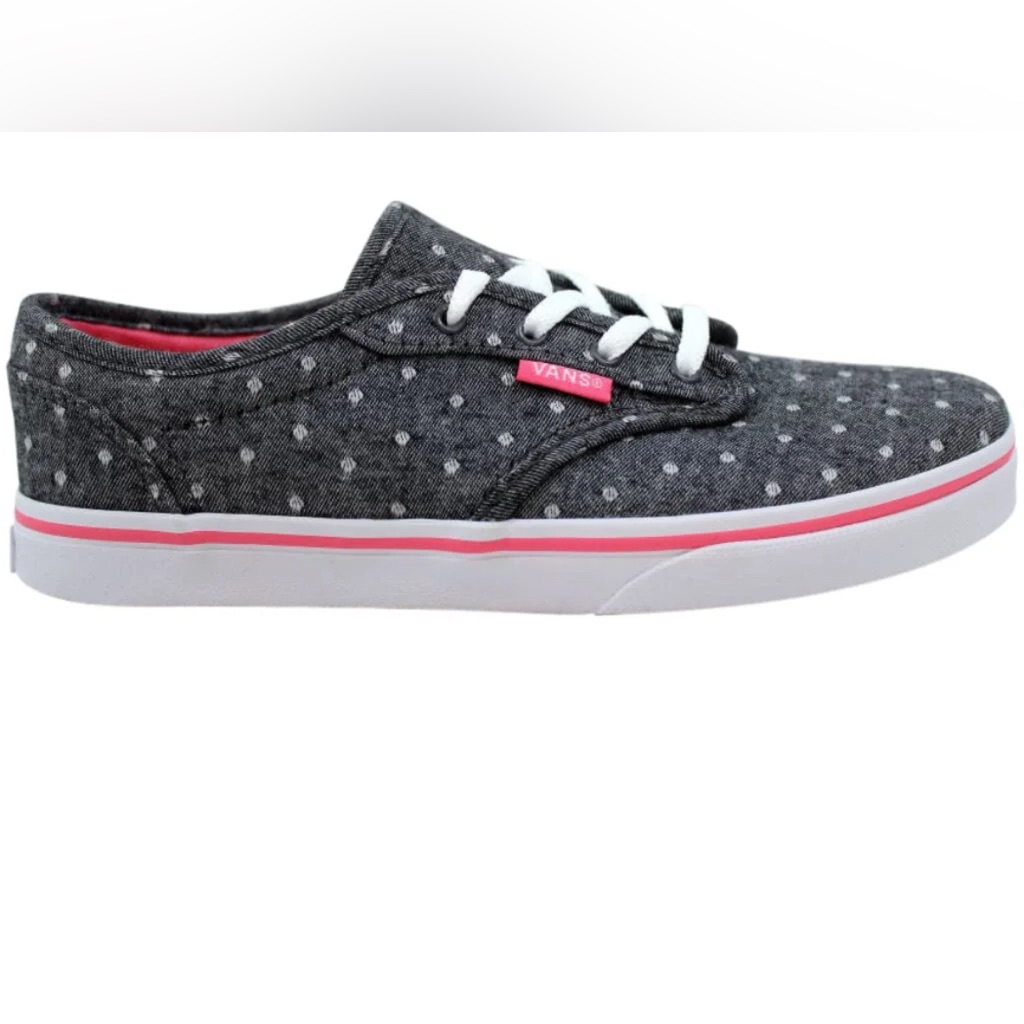Vans Kids Sneakers - Gray With White Polka Dots